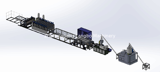 Διπλή γραμμή 110kw εξώθησης πινάκων αφρού PVC βιδών που κατασκευάζει τη μηχανή