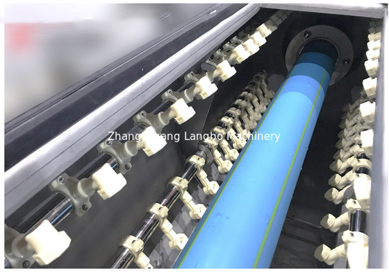 Η γραμμή παραγωγής σωλήνων PE HDPE με 11 μέτρα δεξαμενή κενού και πλανητικό κοπτήρα