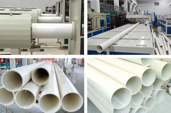 Διάμετρος σωλήνα 75-250 πλαστικό PVC/UPVC/CPVC Ηλεκτρικός αγωγός σωλήνα εξώθησης γραμμή με μετατροπέα ABB