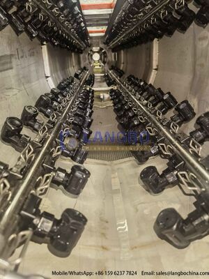 50-200mm PVC-U γραμμή εξώθησης σωλήνων με 80/156 55kw ενσωματωμένο κιβώτιο ταχυτήτων και κινητήρα