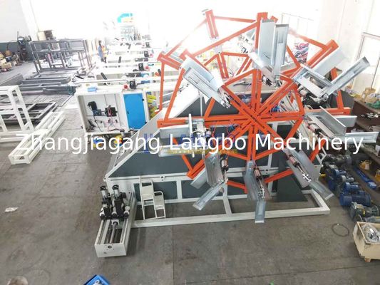 Συσκευή περιέλιξης σωλήνων με μηχανή δεματοποίησης για μηχανή εξώθησης σωλήνων PE μεγάλης διαμέτρου