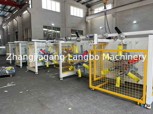 Μηχανή περιέλιξης σωλήνων πλαστικού, PE HDPE, σωλήνων κυματοειδών, 2 σταθμών καρουλιών