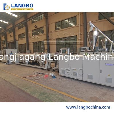 Σωλήνας PVC που κατασκευάζει τη μηχανή, εξωθητής σωλήνων PVC, κωνικός δίδυμος εξωθητής βιδών