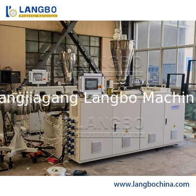 Σωλήνας PVC που κατασκευάζει τη μηχανή, εξωθητής σωλήνων PVC, κωνικός δίδυμος εξωθητής βιδών