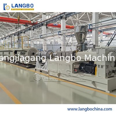 150KG/High γραμμή εξώθησης σωλήνων PVC ικανότητας με το ελεύθερο τέμνον σύστημα σκόνης/τσιπ