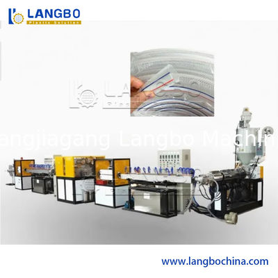 PVC UPVC PE HDPE Snakeskin Pipe Clear Hose Transparent Soft Pressure Plastic Water Fiber Reinforced Garden Braided Hose Pipe Production Line Making Machine