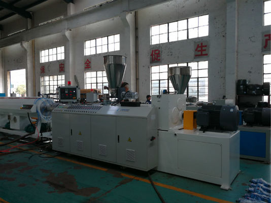 Πλήρως αυτόματη 380V 50HZ πλαστική PVC σχεδιαγράμματος εξώθησης μηχανή εξώθησης βιδών γραμμών δίδυμη