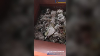 Τεμαχισμός υφαντών τσαντών με τεμαχιστή διπλού άξονα